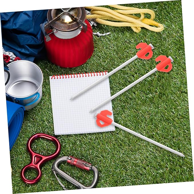 KESYOO 20Pcs Heavy Duty Metal Tent Ground Nails Windproof Stakes for Camping Outdoor Activities Lawn Decorations Durable Construction for Easy Installation Versatile Use