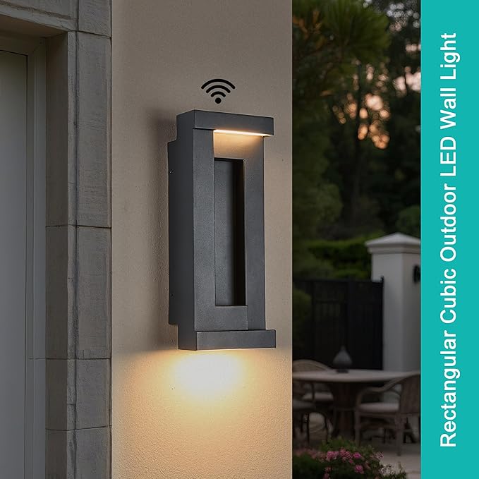 Dusk to Dawn Outdoor LED Wall Lights Exterior Front Porch &amp Patio Light Photocell Sensor Wall Sconce Lamp IP65 Waterproof Anti Rust Outside Lighting for House Doorway Garage