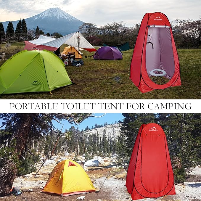 Your Choice Pop Up Privacy Shower Tent 3.9 x 3.9 x 6.2FT Portable Camping Changing Room Instant Setup Outdoor Shelter with Silver Coating Vent Window &amp Carry Bag for Beach Hiking &amp RV | Po