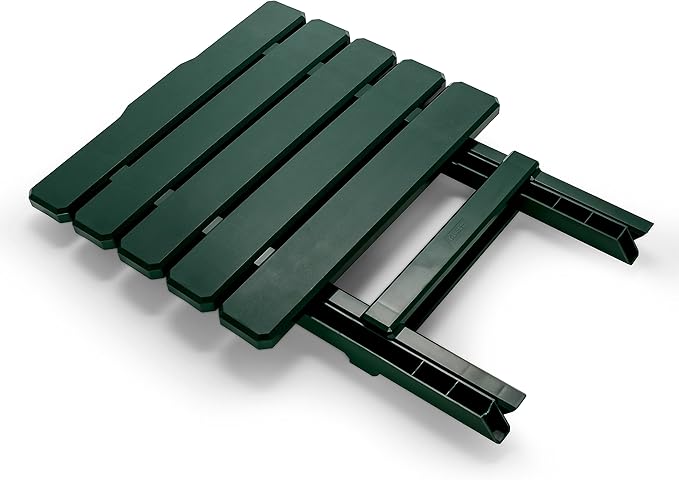 Camco 51691 Green Large Adirondack Portable Outdoor Folding Side Table Perfect for The Beach Camping Picnics Cookouts and More Weatherproof and Rust Resistant