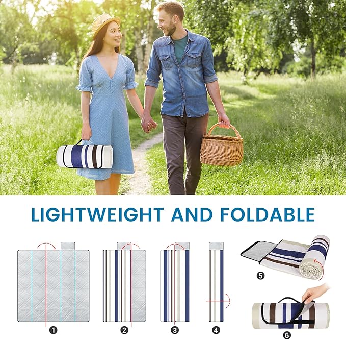 sapsisel Outdoor Blanket Picnic Blankets for Camping Beach Grass Lawn