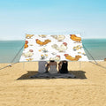 Rooster Hen Chicken Pattern Camping Sun Shelter Beach Tent Portable Beach Sun Shade Outdoor Canopy for Camping Trips Fishing Picnic