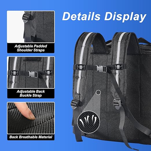 Food Delivery Backpack with Cup Holder Insulated Pizza Delivery Bag for Bike Hot/Cold Bag for Food Delivery for Uber Eats Doordash Postmates Leakproof Reflective Strip（Black）