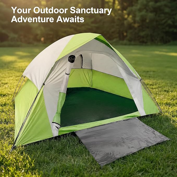 XL 4 Person Dome Camping Tent Double Layer Waterproof Removable Rain Fly for Outdoor Hiking Fishing