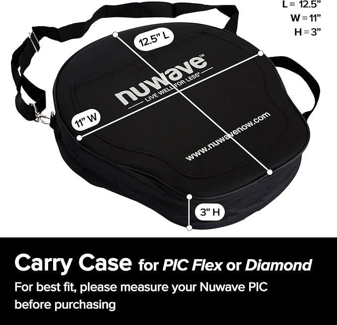 Nuwave PIC Flex &amp Diamond Carry Case Sold by Original Manufacturer Durable Water-Resistant Only Compatible with PIC Flex Models 30501 30502 30532 30537 &amp 30527 or PIC Diamond Model 305