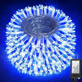 1500 LED 470FT Christmas String Lights Outdoor 12 Pro Modes and Timer Memory &amp Brightness Plug in Waterproof Clear Wire Twinkle Light for for Xmas Yard Tree Wedding Party Decor (Blue &amp White
