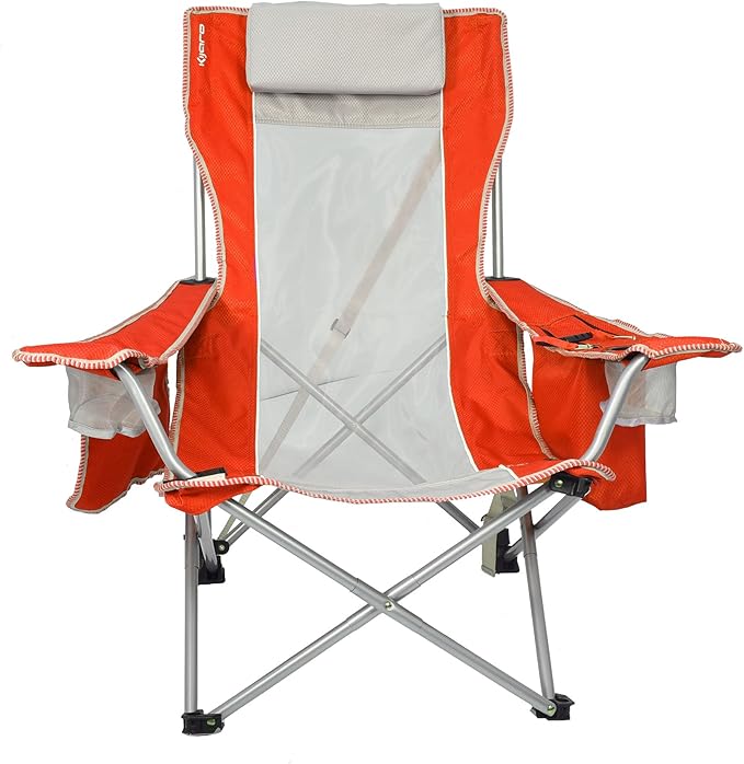 Kijaro Beach Sling Chair with Cooler Pocket - Various Fun Colors &amp Patterns - Perfect Beach Folding Chair and Camping Chair - Includes a Detachable Pillow