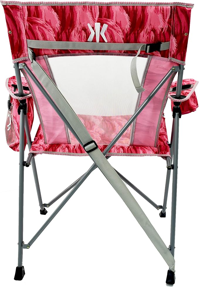 Portable Beach Chair for Adults - Kijaro Journey Print Beach Folding Chair Steel Frame Foldable Beach Chair High Beach Chair with Cooler Pocket Outdoor Folding Chair