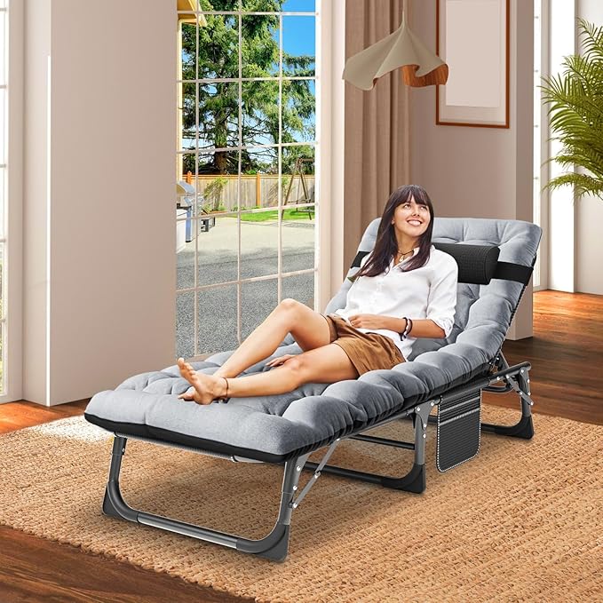 Slsy Folding Bed with Mattress Cot Size Foldable Guest Beds Hideaway Cot for Adults Portable Fold up Bed with Adjustable Positions for Home Office Indoor Outdoor