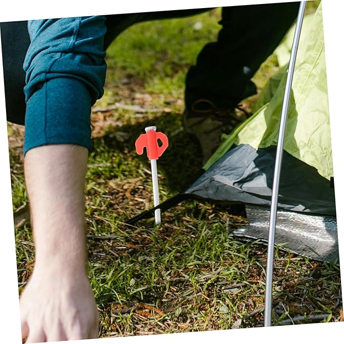 SUPVOX 20Pcs Heavy Duty Ground Stakes for Camping Tents Portable Windproof Tent Pegs for Outdoor Activities Durable Garden and Lawn Use Easy Installation Compact Design