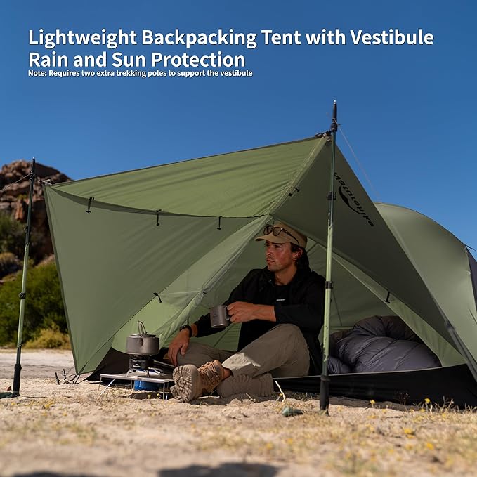 Naturehike Mongar Pro 1/2/3 Person Backpacking TentWaterproof Nylon Easy Setup Lightweight Camping Tent
