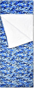 iscream 70 x 28 Faux Sherpa-Lined Silky Silky Fleece Zippered Sleeping Bag - Wild Camo