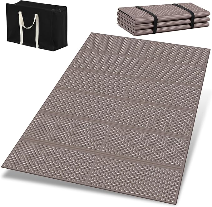 Double Sleeping Pad Closed Cell Foam Pad with Bag for Camping Backpacking Lightweight Mat 72 x 45.67 in Moisture-Proof Mattress Portable for Outdoor Hiking Mountaineering
