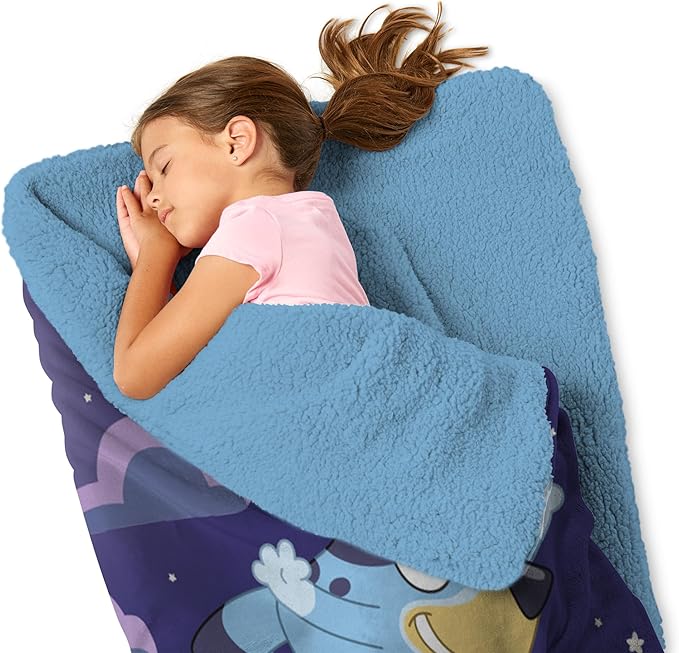 Silk Touch Sherpa Slumber Bag for Boys and Girls Sleeping Bag with Zipper 27 x 56 inches