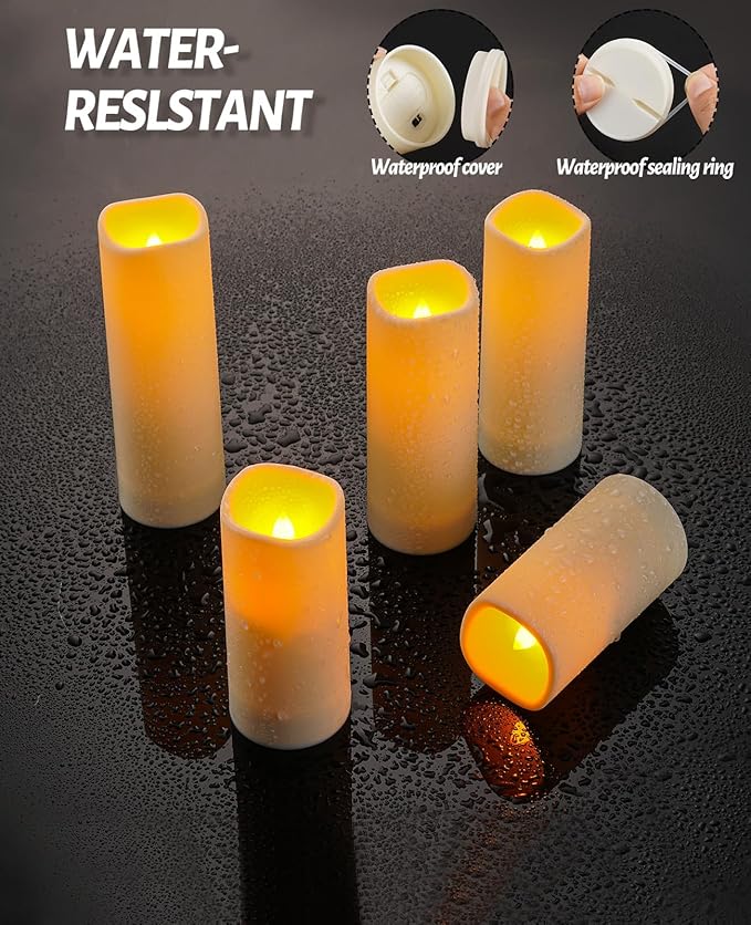 Outdoor Waterproof LED Candle Lamp with Remote Control Indoor Bedside Lamp Battery Candle The Night Light is Dimmable Candle 12pcs It is Suitable for Decorative Lighting atmospheres