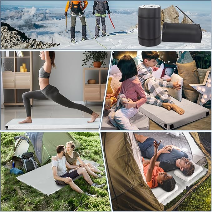 75 D x 25 W x 3 H Memory Foam Camping Mattress