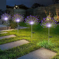 YOTOZU 4 PCS Solar Firework Light Outdoor Solar Garden Decorative Lights 120 LED Powered 40 Copper Wires String DIY Landscape Light for Walkway Pathway Backyard Decor Parties Perfect Gifts(Purple)