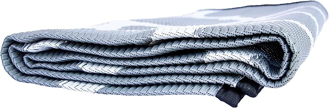 Mountain Mat 5x7 Gray Lattice Outdoor RV Mat – Extra Thick 5mm Recycled Poly Rug – Heavy-Duty Waterproof Reversible – Stylish Luxury Mat for Camping Patio Beach (Gray Lattice NO Carry Bag 5'x7')