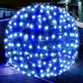 Led Christmas Net Lights White and Blue Outdoor Christmas Lights 160LED 5ftx7ft Connectable Outdoor Indoor Fairy Mesh Net Light for Party Yard Patio Trees Shrubs Bushes Decorations
