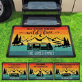Personalized Into The Forest We Go to Lose Our Minds Find Souls Doormat - Family Name Camping Door Mat RV Accessories for Inside Outside Travel Trailers Funny Campsite Decorations 16 x 24 inches
