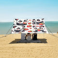 Cute Panda with Strawberry Camping Sun Shelter Beach Tent Portable Beach Sun Shade Outdoor Canopy for Camping Trips Fishing Picnic