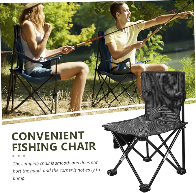Collapsible Stool Oxford Fabric Portable Easy to Set up Perfect for Hiking BBQ Fishing