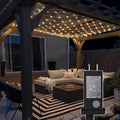 Eueasy LED Lights Outdoor Fairy Lights Chandelier - 360L Gazebo Net Lights with 8 Lighting Modes 12×12 FT Chandelier for PergolasWedding Bush Christmas