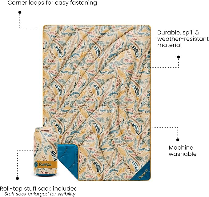 Rumpl Original Puffy Mini Blanket for Camping and Outdoors