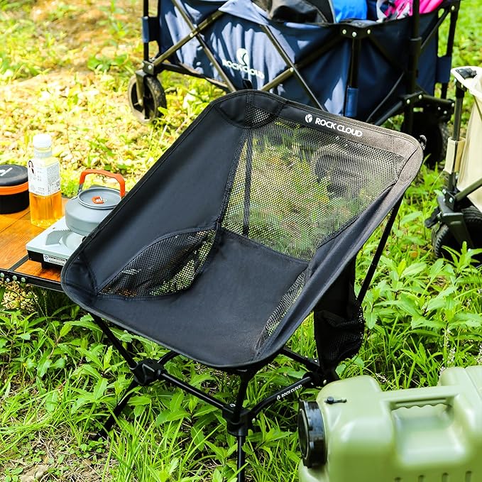 ROCK CLOUD Portable Camping Chair Ultralight Folding Chairs Outdoor for Camp Hiking Backpacking Lawn Beach Sports