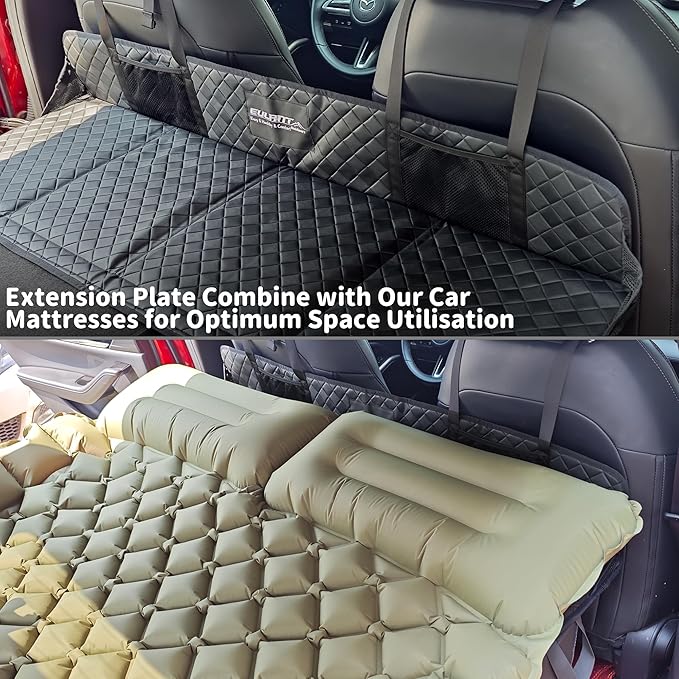EULANT Portable Air Mattresses for SleepingSynthetic Leather Car Rear Seat Mattress Extension PlateFolding Car Bed Mattress Increase Travel Trunk Space &amp Car Bed Camping Space for Car/SUV/Model