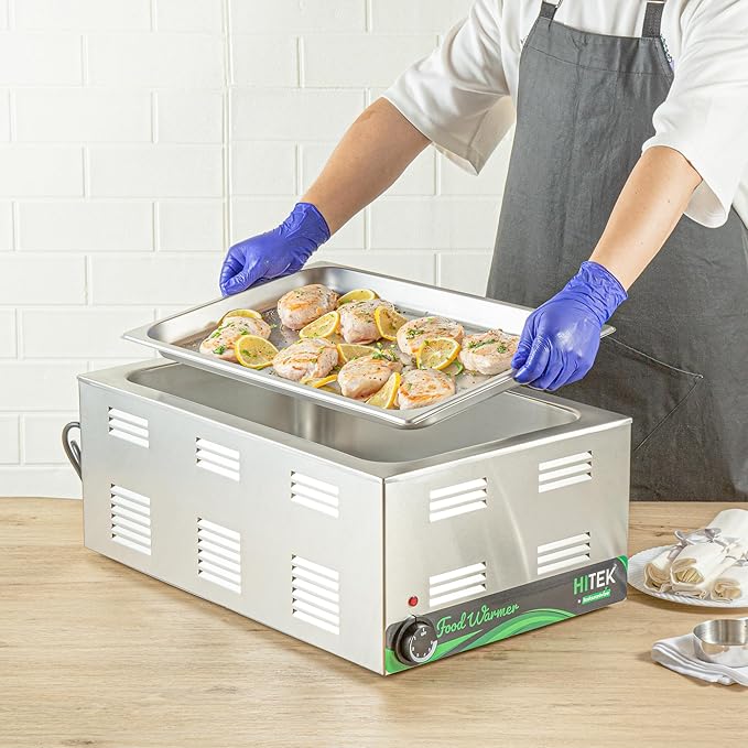 Restaurantware-Kitchen Tek Full Size Steam Table Pans 12 Anti-Jam Steam Pans - Lids Sold Separately 1.2” Deep 24 Gauge Stainless Steel Hotel Pan Freezable For Catering Events And Parties