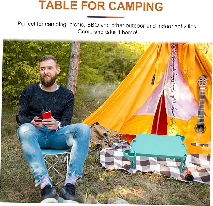 1pc Lightweight Folding Camping Table Portable Picnic Desk for Outdoor Activities and Easy to Store for Bbqs Beach Parties and Travel