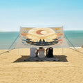 ALAZA Butterfly Moon Star Dandelion Beach Tent Sun Shelter UPF50+ Protection Beach Shade Canopy w/ 4 Sandbags for Outdoor Camping Fishing Backyard Fun Picnic 10x9 ft