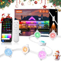 YAYZA! Permanent Outdoor Lights Pro100ft 72 LED Smart RGB+IC+Warm/Cool White Christmas Eave Lights 135lm Music Sync &amp DIY Scenes IP67 Waterproof for Outside Decor Works with AlexaGoogle Remo