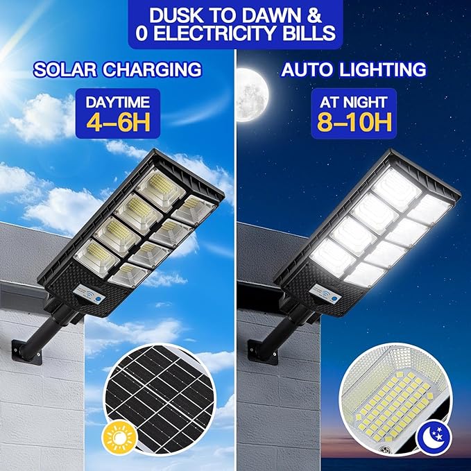 Waterproof Solar Lights Outdoor for Patio &amp Yard Dusk to Dawn Motion Sensor Security Lighting High Brightness Solar-Powered Garden Pathway Lamps