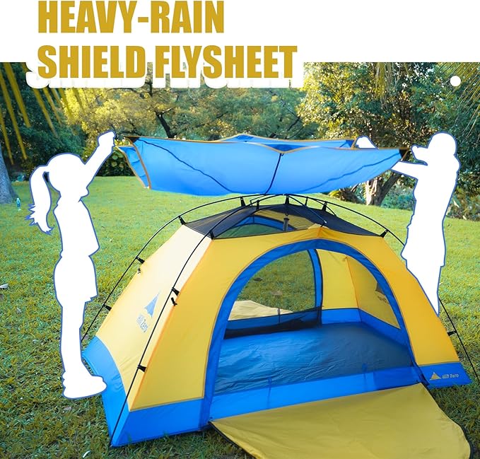 Tulip 2P Backpacking Tent – 3 Season Camping Tentwith Double Door Waterproof Windproof Lightweight Easy Set Up 3 Season 2 Person Tent Camping Hiking Beaches Picnic Mountaineering