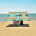 Dachshund Dog Hot Dog Camping Sun Shelter Beach Tent Portable Beach Sun Shade Outdoor Canopy for Camping Trips Fishing Picnic