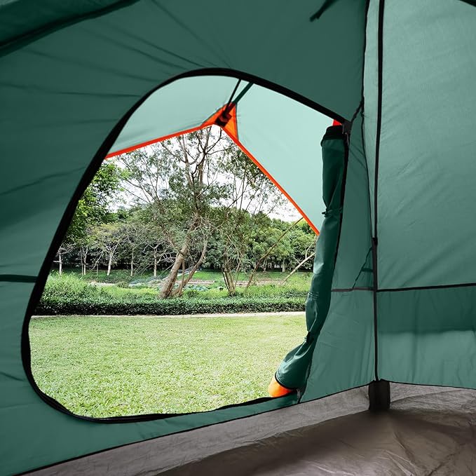 unp 6 Person 4 Season Dome Tent Easy to Set Up for Camping &amp Hiking Lightweight &amp Portable Green