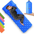 Kids Sleeping Pad for Camping and Sleepovers with Pillow Inflatable Camping Mattress for Backpacking &amp Travel Thick Toddler Cot Mat Fast Inflating Camping Sleeping Pads for Kids