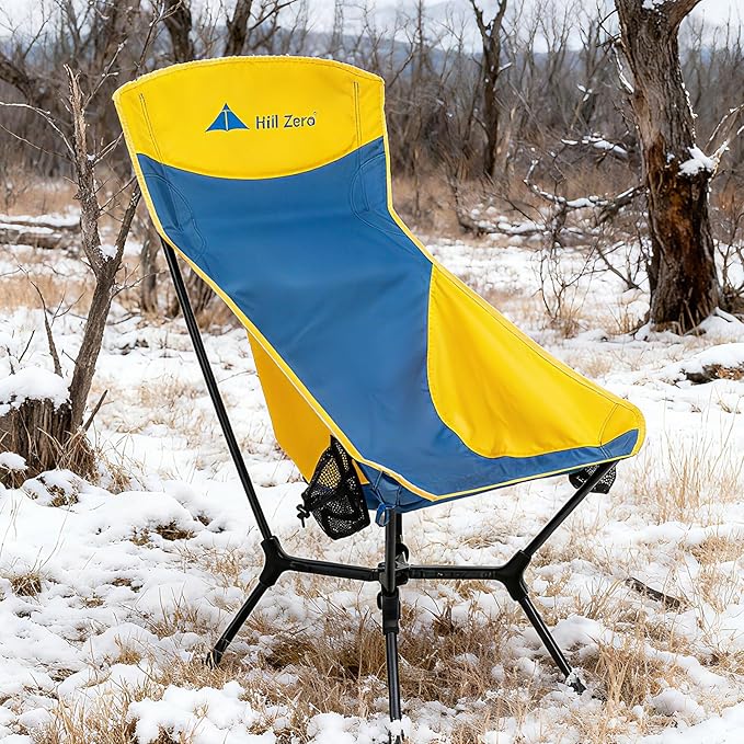 Lightweight Camping Chair (Innovative Rotating Instant Setup) High Back Portable Collapsible Camping Chair Folding Backpacking Ultralight Hiking 400lbs Capacity (Suspension Comfort)