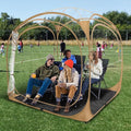 Pop Up Sports Tent - Thick PVC Scratch-Resistant Bubble Clear Tent Instant Weather Proof Pod with Extra Top Cover for Soccer Football Games Outdoor Events 3-4 Person