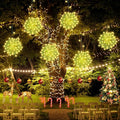 Christmas String Lights Outdoors4 Pack 7.98 Sphere Ball Tree Garden Globe Lights for Home Party Christmas Porch PatioWedding GardenTree Decoration with Memory Function Plug