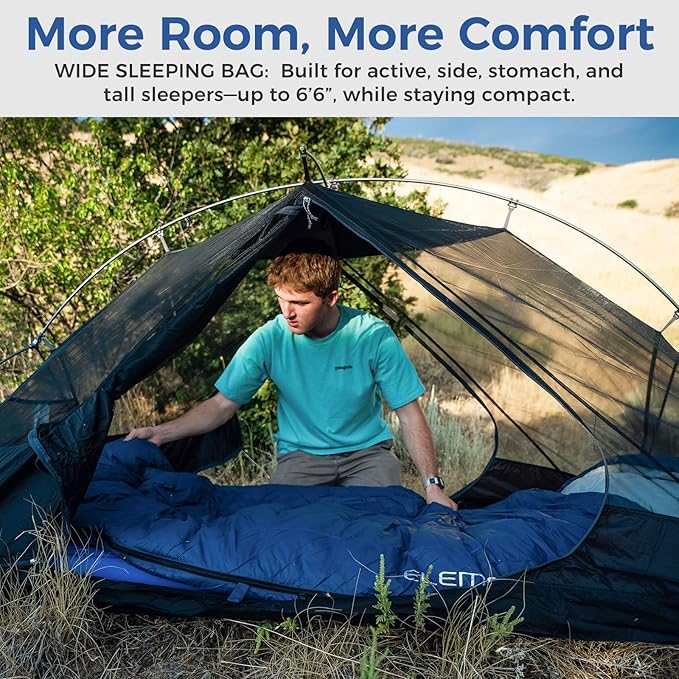 ATEPA 3-in-1 Hybrid Down Sleeping Bag for Adults Lightweight 3 Season Wearable Backpacking Sleeping Bag with Pad Attachment &amp Compact Compression Sack for Spring Summer Fall Car Camping 30°F 45°F