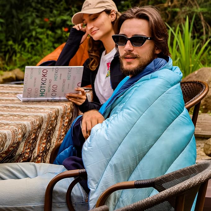 Camping BlanketLightweight Down Alternative Puffy Blanket Packable Outdoor Blanket for CampingTraveling Stadium Hiking Picnics