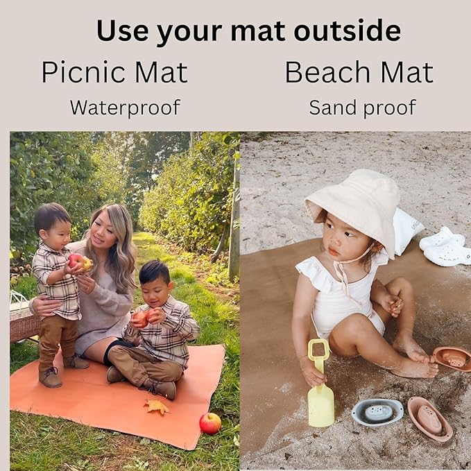 Uniklook Vegan Leather Reversible Multipurpose Paly mat Kids Infant Picnic Blanket - Waterproof Baby Splat mat for High Chair Sand Proof Beach Blanket Indoor Outdoor (Cosmic Terra)