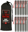 Wise Owl Outfitters Tent Stakes Heavy Duty 16 Pack – Lightweight Non-Rust Aircraft Aluminum Tent Pegs - Metal Ground Stakes for Camping Canopy Tarp