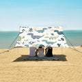 ALAZA Cactus Dinosaur Dino Beach Tent Sun Shelter UPF50+ Protection Beach Shade Canopy w/ 4 Sandbags for Outdoor Camping Fishing Backyard Fun Picnic 10x9 ft