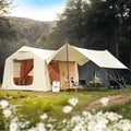 EROMMY 4/6/8/12 Person Inflatable Tent with Skylight 4 Season Blow Up Tents with Hand Pump for Outdoor Camping &amp Hiking Easy Set-up Windproof Sunproof Waterproof