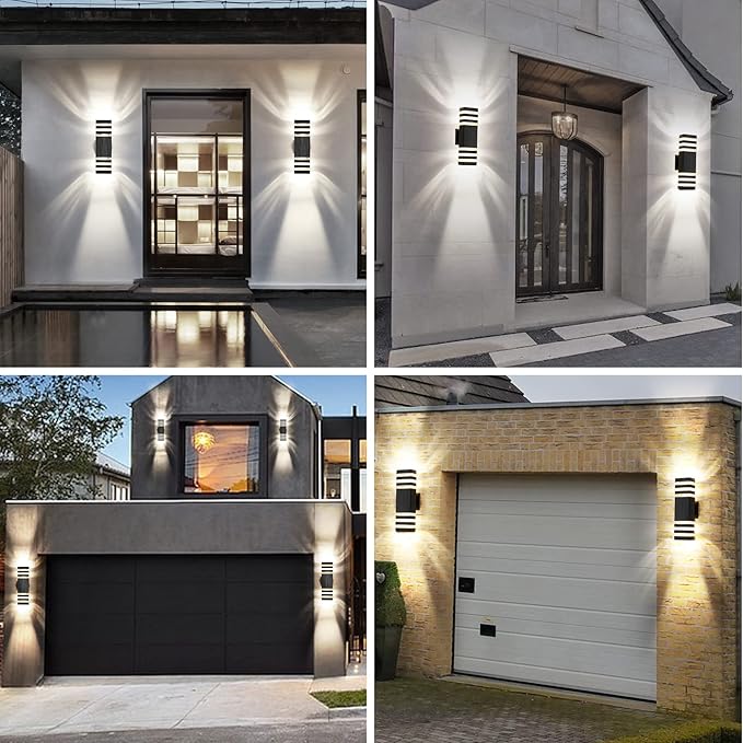 1PCS Outdoor Light Fixture Outdoor Wall Lights Outside Lights for House Exterior Wall Lighting Outside Garage Lights Wall Mount 3000K IP65 Waterproof Warm White