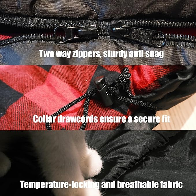 ShinHye 0 Degree Sleeping Bag for Adults - Cotton Flannel 4 Season Cold Weather Winter XXL Big and Tall Camping Sleeping Bag with Compression Sack